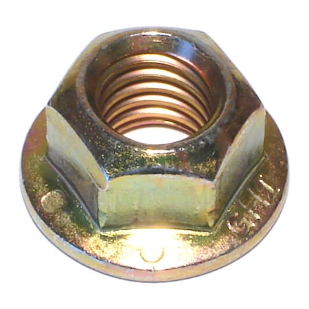 Lock Nut, 1/2-13, Steel, Grade 8, Yellow Zinc, 8 PK